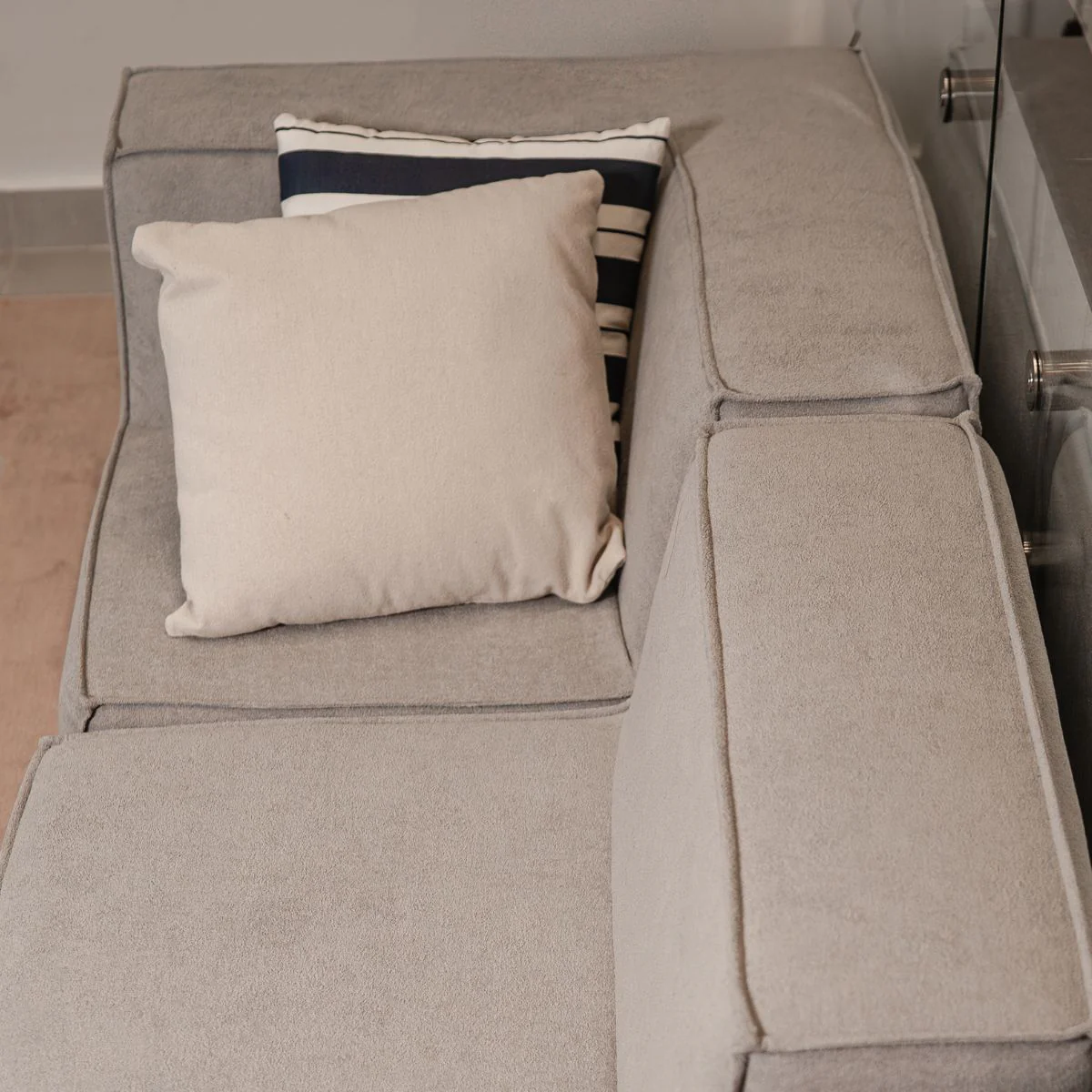 Sofá Modular Flow Boucle Cinza - 2 Lugares - 1 Canto - Image 8